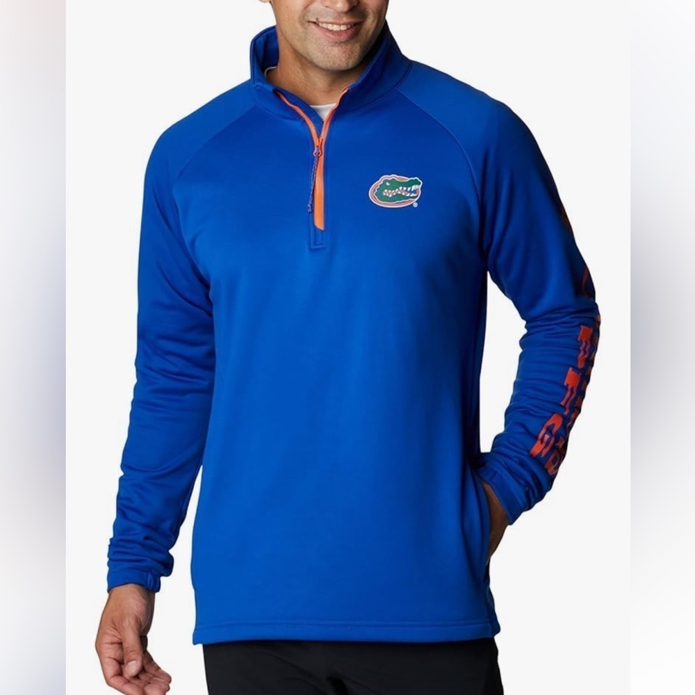 NWT Columbia Florida Gators Terminal Tackle Fleece 1/4 Zip shirt size Small